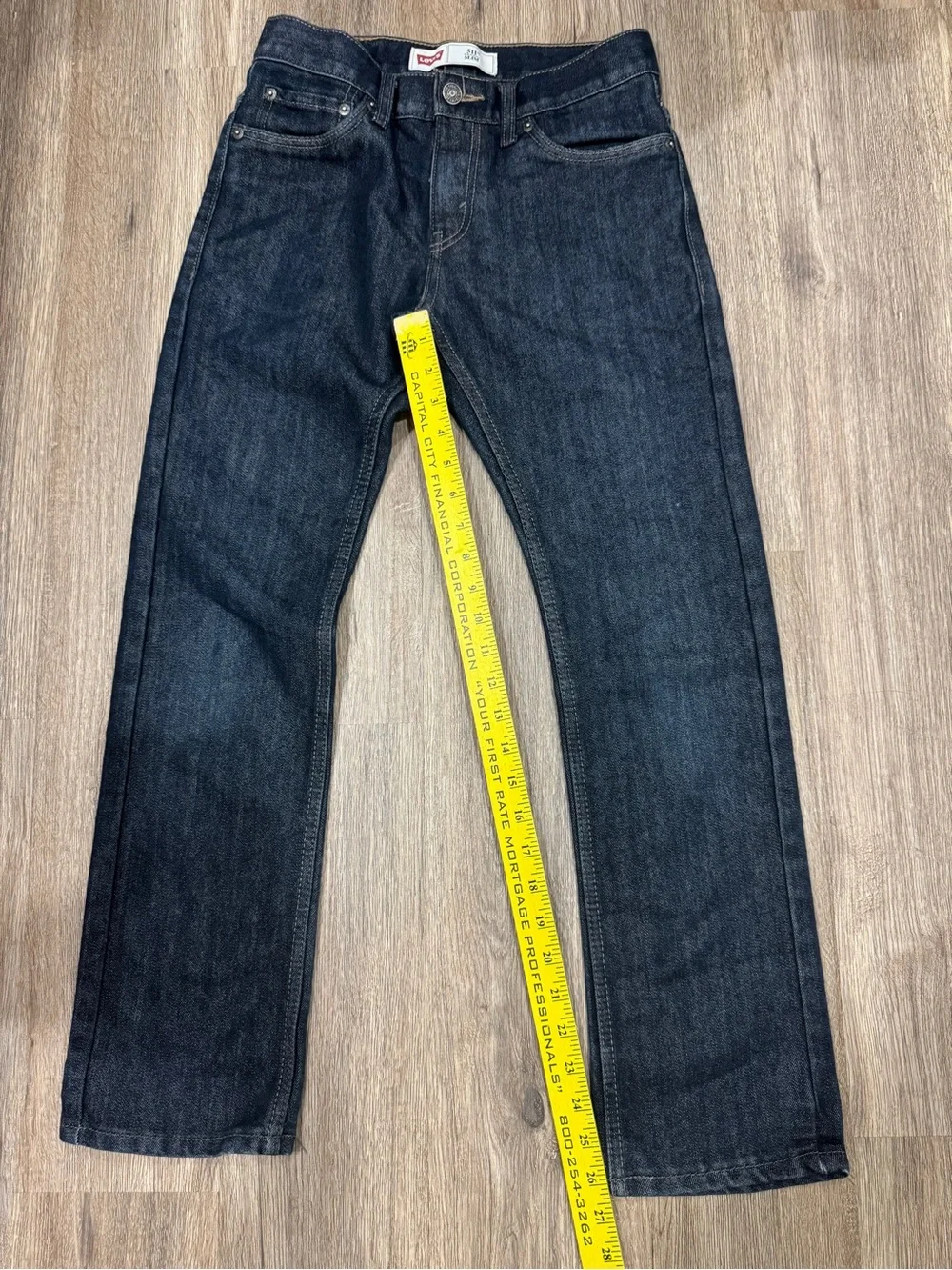 Levi's 511 Slim Dark Blue Straight Leg Jeans 14 Reg Boys